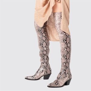 Dolce Vita Suri Over-The-Knee Fashion Boots, Snake Print, Women's size 8